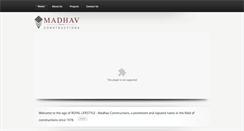 Desktop Screenshot of madhavconstructions.com