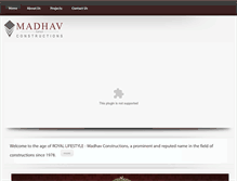Tablet Screenshot of madhavconstructions.com